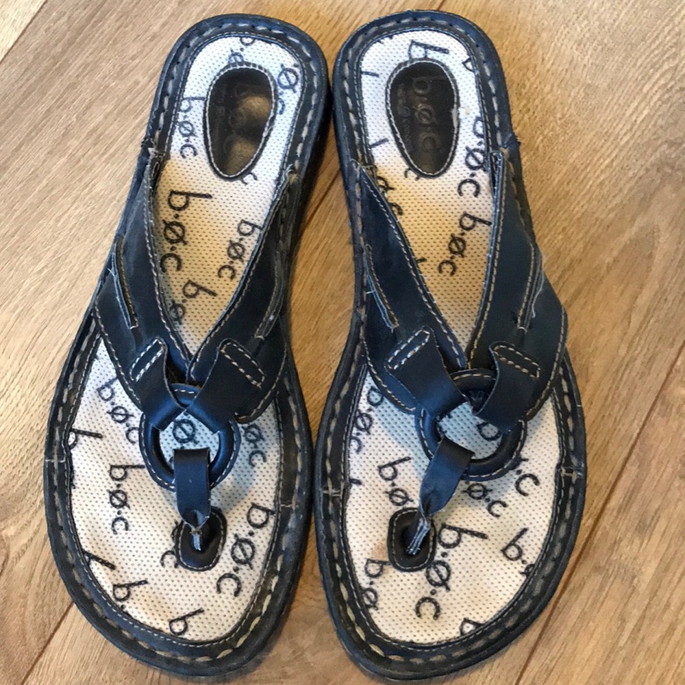 b.ø.c. Leather Flip Flops